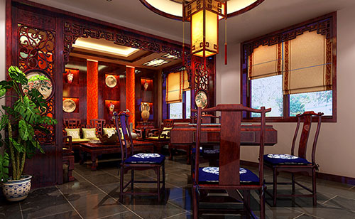 芙蓉古典中式风格茶楼包间设计装修效果图